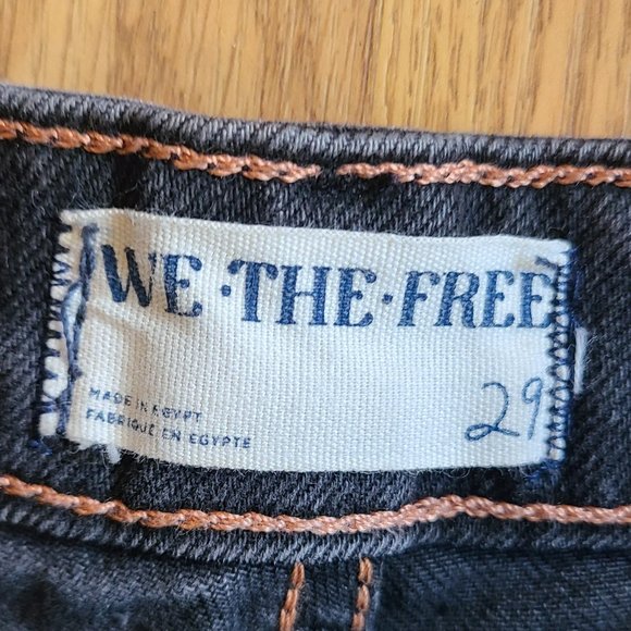 WE THE FREE PEOPLE WESTWARD BARREL JEANS VINTAGE BLACK ANKLE HIGH RISE sz 29 - Picture 6 of 8